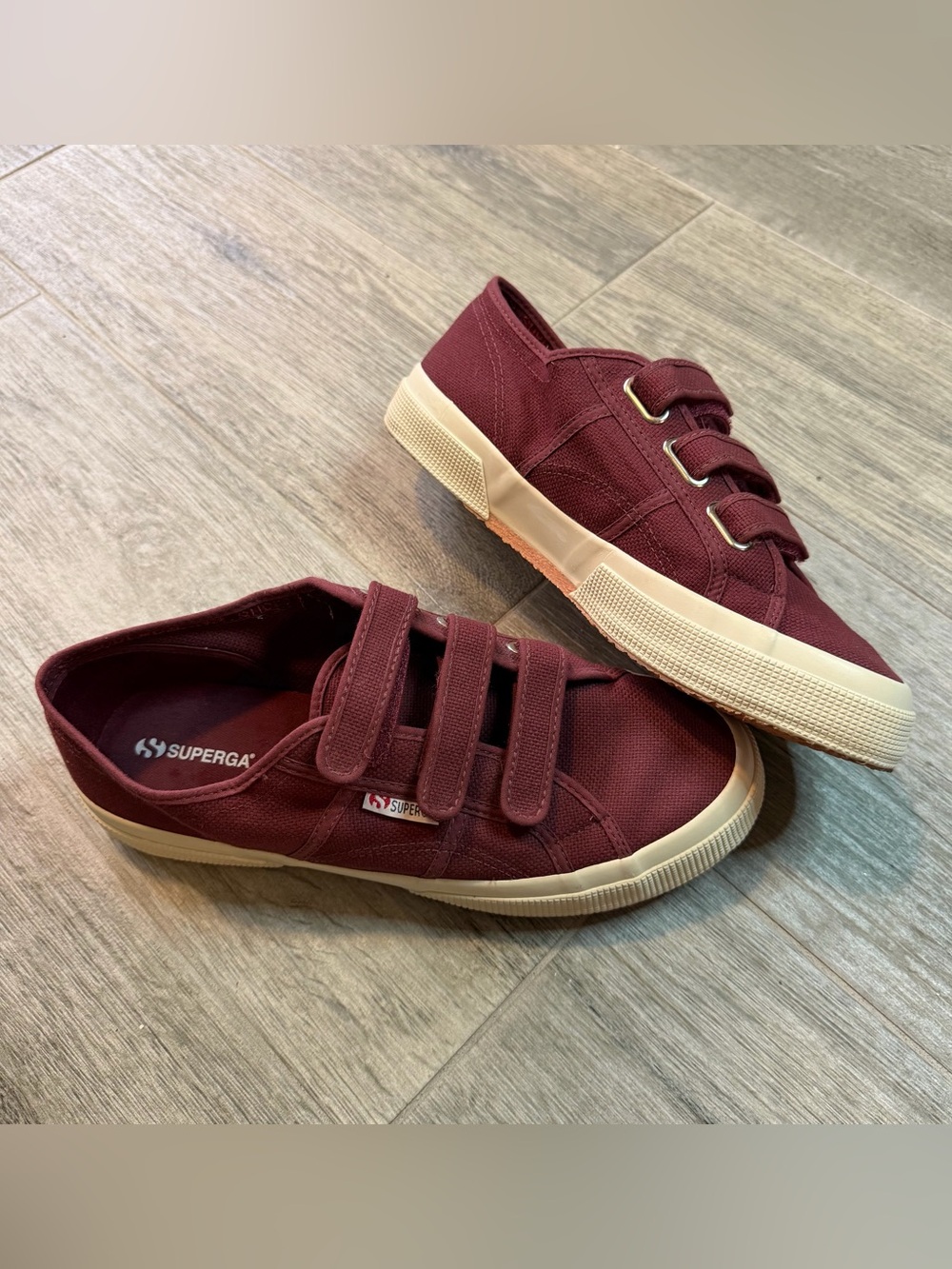 Superga 2750 Cotu Classic Burgundy Wine Red Canvas Sneakers US Size M 10 W 12